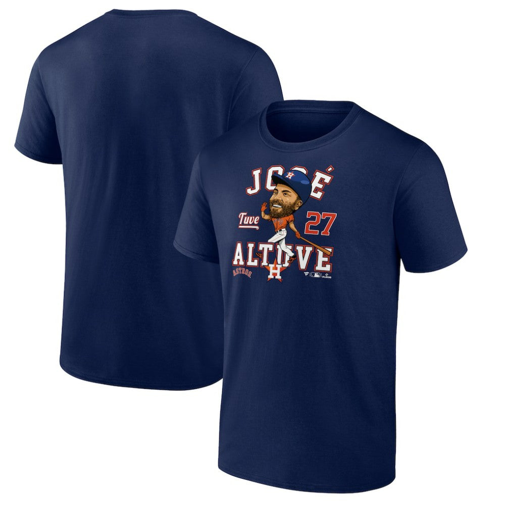 Navy Jose Altuve Houston Astros Fanatics Hometown Caricature T-Shirt