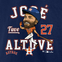 Navy Jose Altuve Houston Astros Fanatics Hometown Caricature T-Shirt