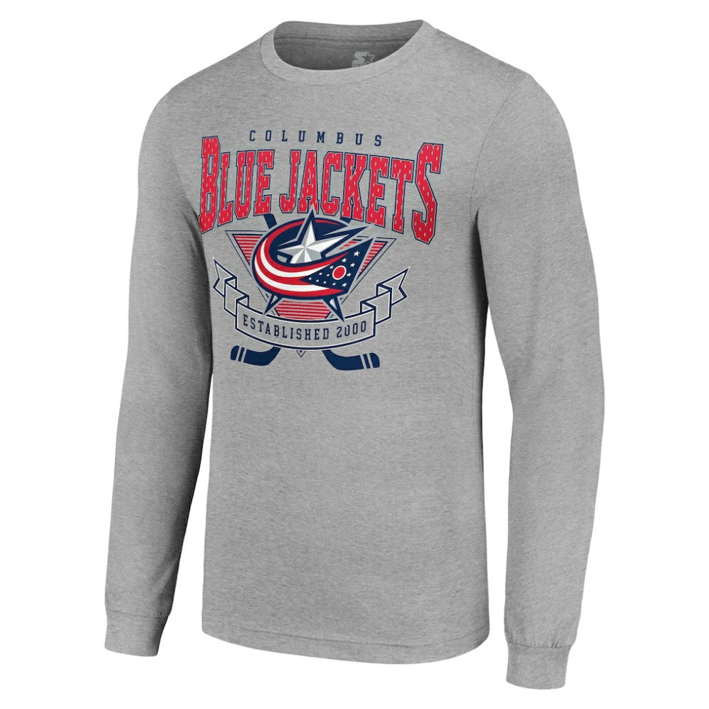 NHL Columbus Blue Jackets Starter '80s Inspired Team Logo Long Sleeve T-Shirt