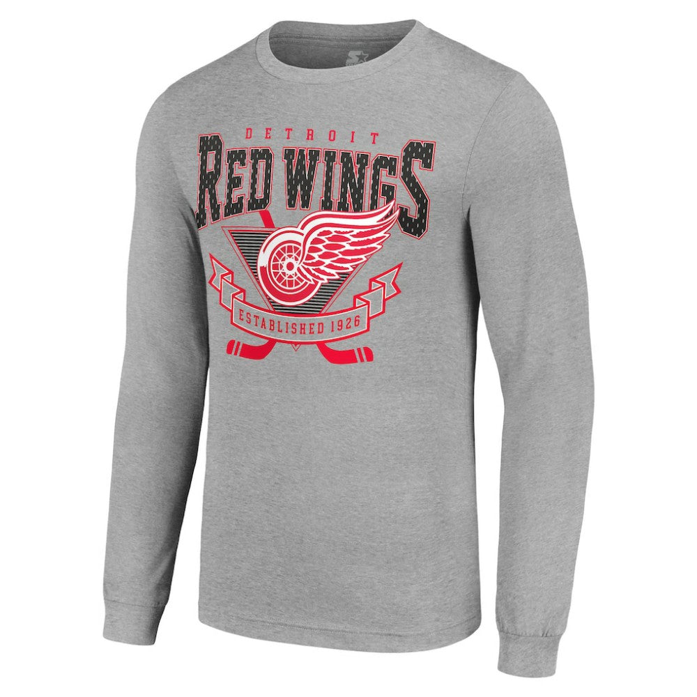 NHL Detroit Red Wings Starter '80s Inspired Team Logo Long Sleeve T-Shirt