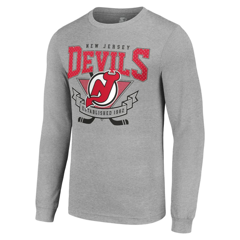 NHL New Jersey Devils Starter '80s Inspired Team Logo Long Sleeve T-Shirt