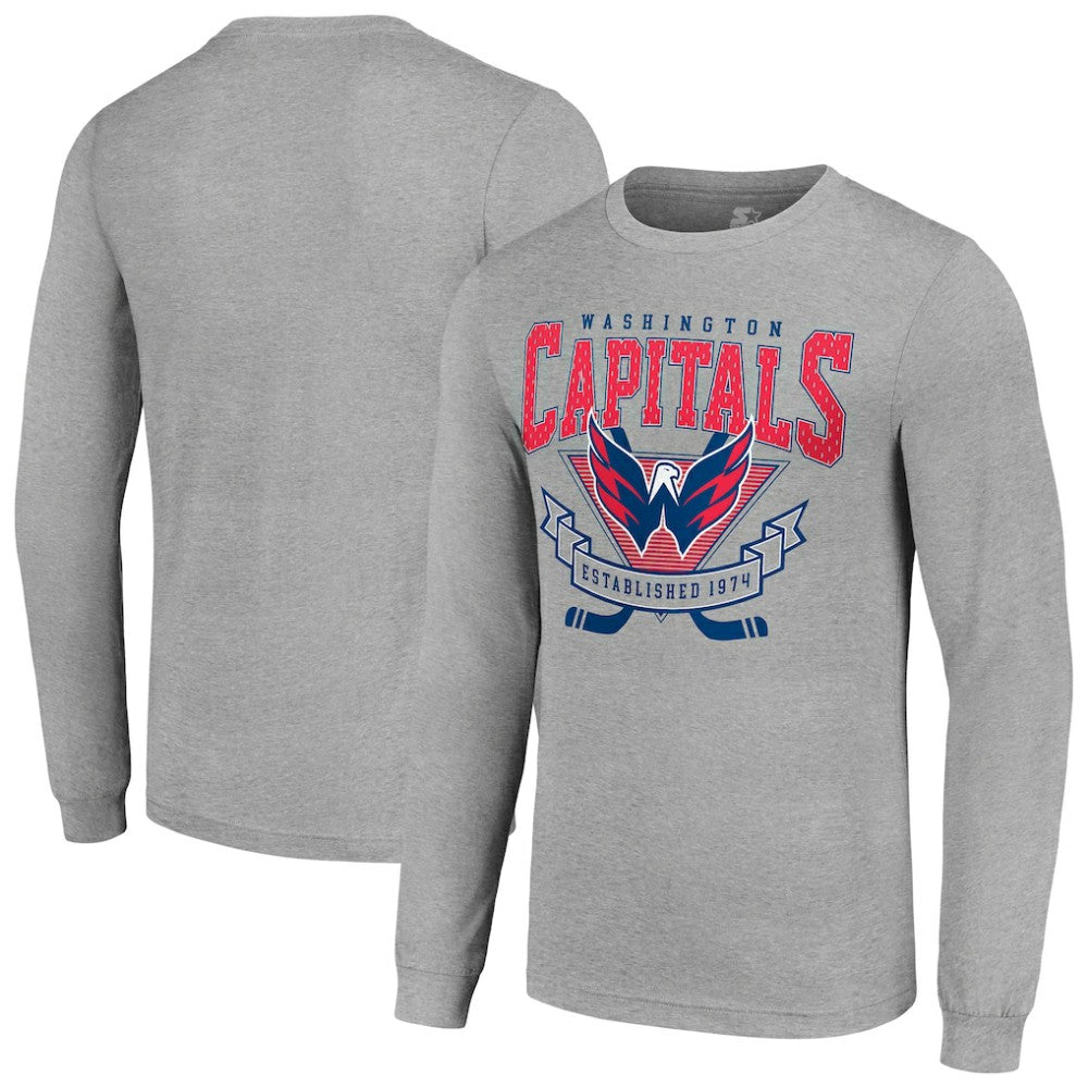 NHL Washington Capitals Starter '80s Inspired Team Logo Long Sleeve T-Shirt