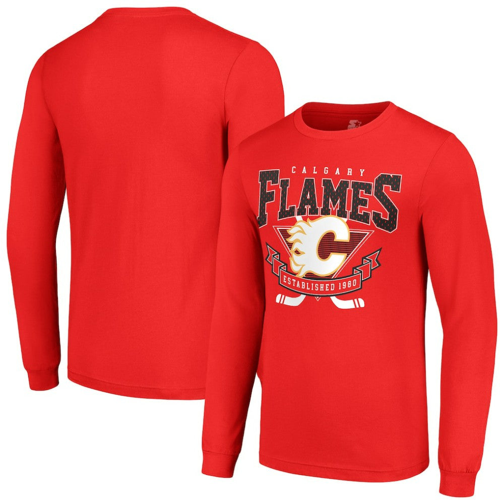 NHL Calgary Flames Starter Team Logo Graphic Long Sleeve T-Shirt