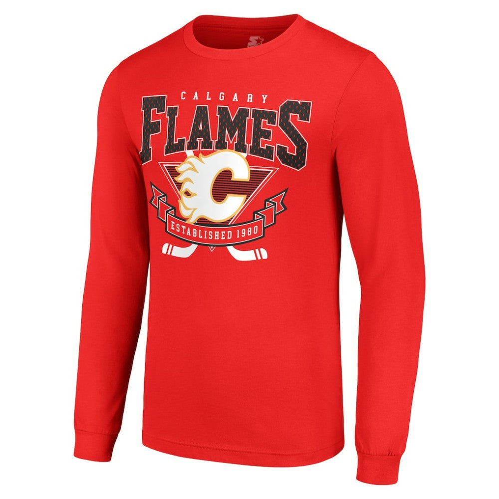 NHL Calgary Flames Starter Team Logo Graphic Long Sleeve T-Shirt
