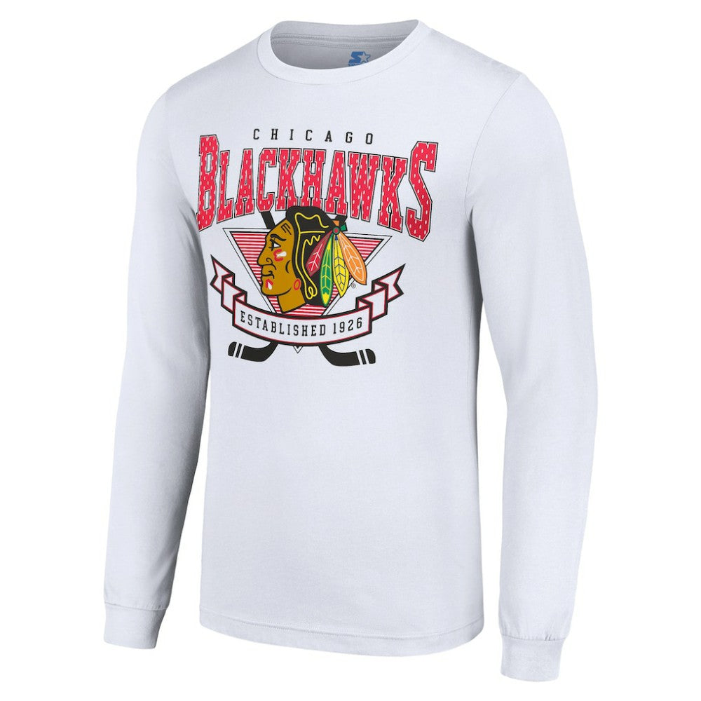 NHL Chicago Blackhawks Starter Team Logo Graphic Long Sleeve T-Shirt