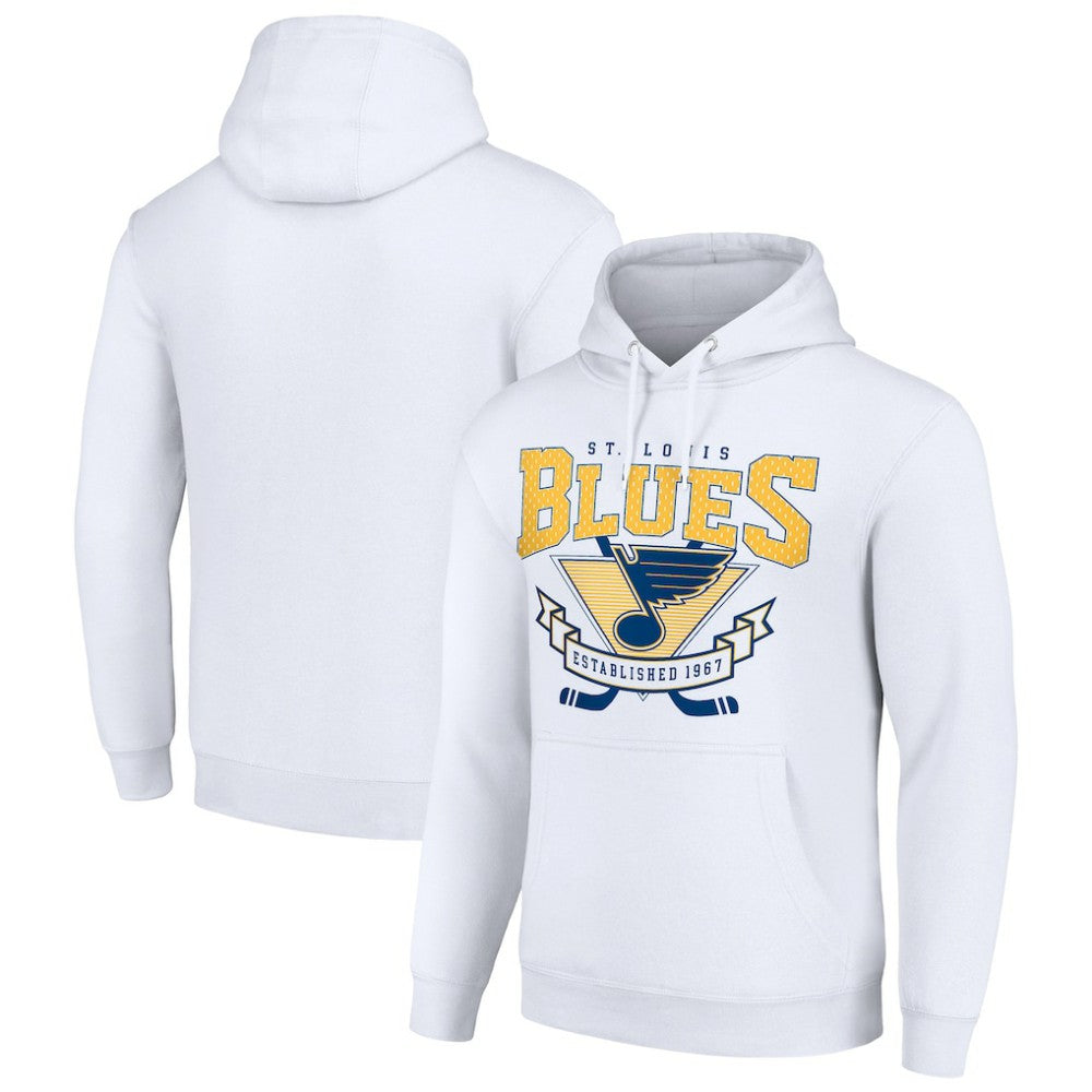 NHL St. Louis Blues Starter Team Logo Graphic Fleece Tri-Blend Pullover Hoodie