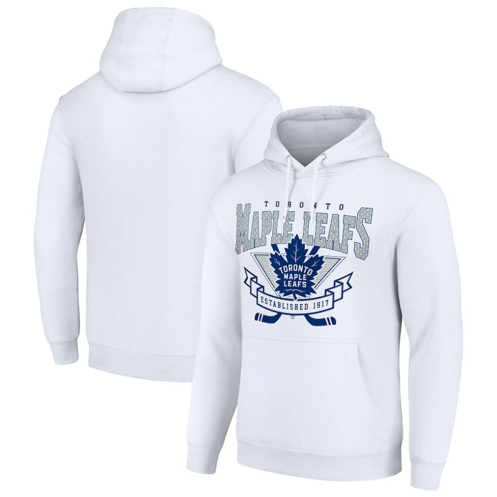 NHL Toronto Maple Leafs Starter Team Logo Graphic Fleece Tri-Blend Pullover Hoodie