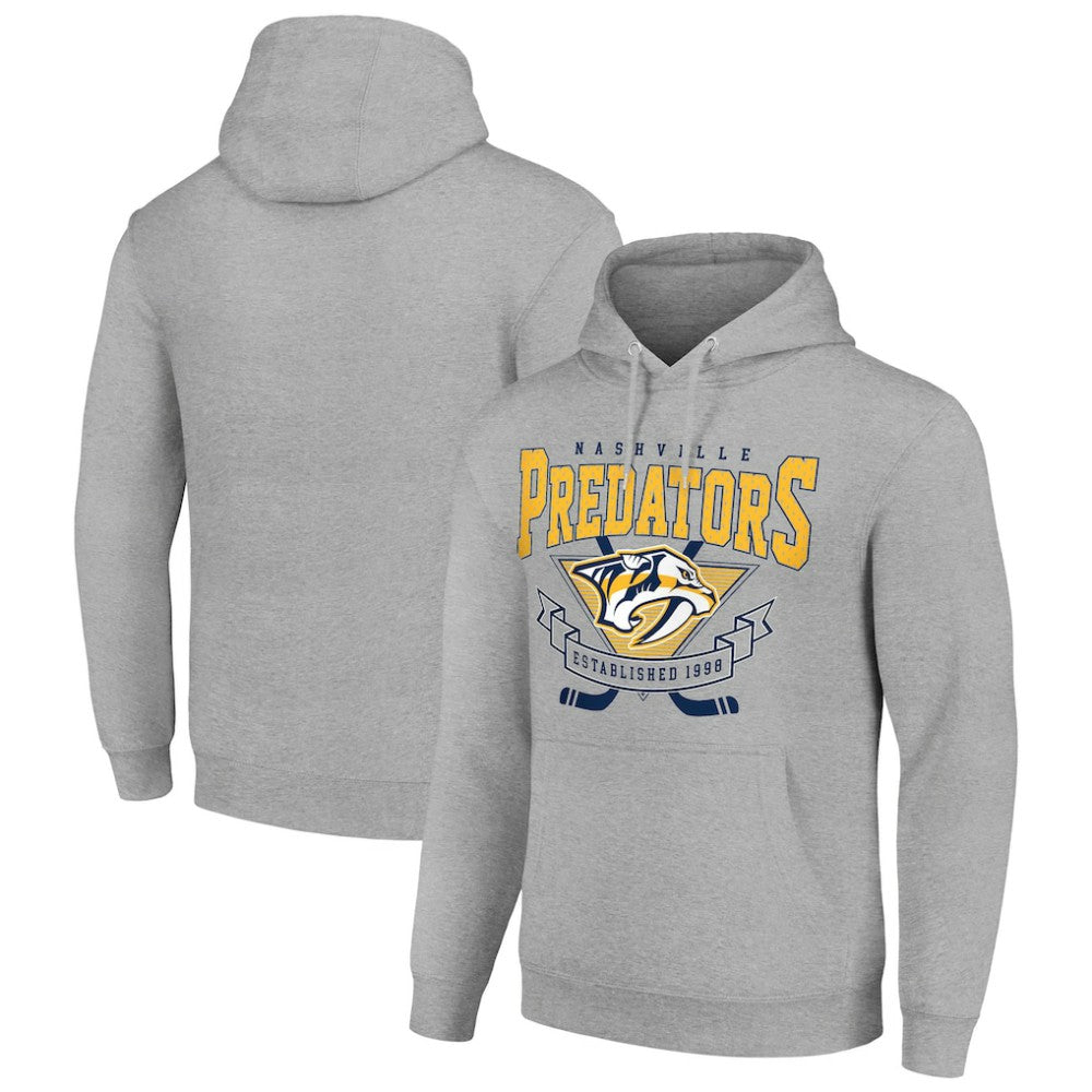 NHL Nashville Predators Starter Team Logo Graphic Fleece Tri-Blend Pullover Hoodie