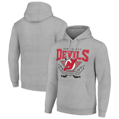 NHL New Jersey Devils Starter Team Logo Graphic Fleece Tri-Blend Pullover Hoodie