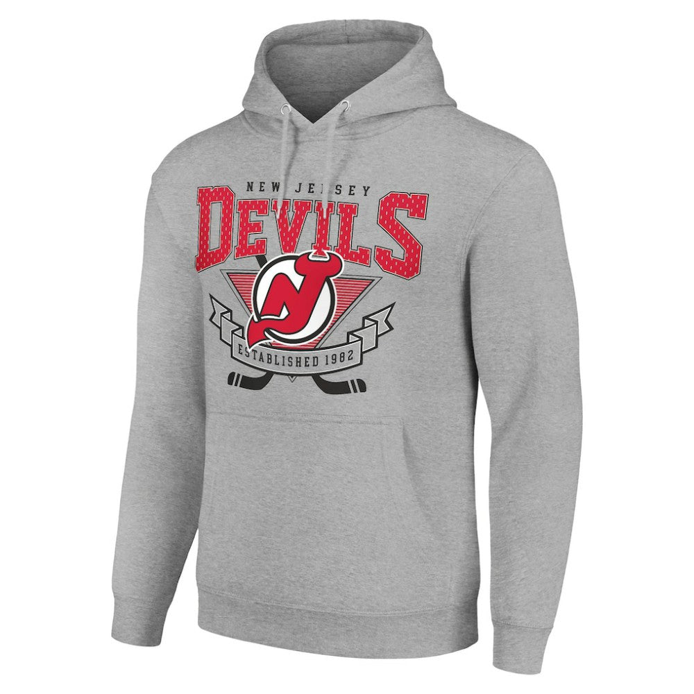 NHL New Jersey Devils Starter Team Logo Graphic Fleece Tri-Blend Pullover Hoodie