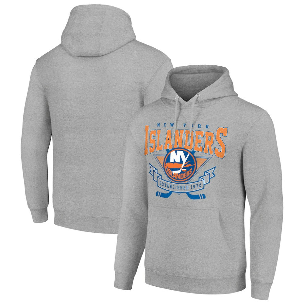 NHL New York Islanders Starter Team Logo Graphic Fleece Tri-Blend Pullover Hoodie
