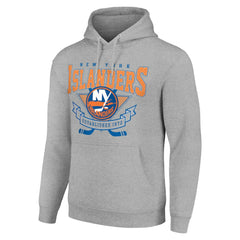 NHL New York Islanders Starter Team Logo Graphic Fleece Tri-Blend Pullover Hoodie