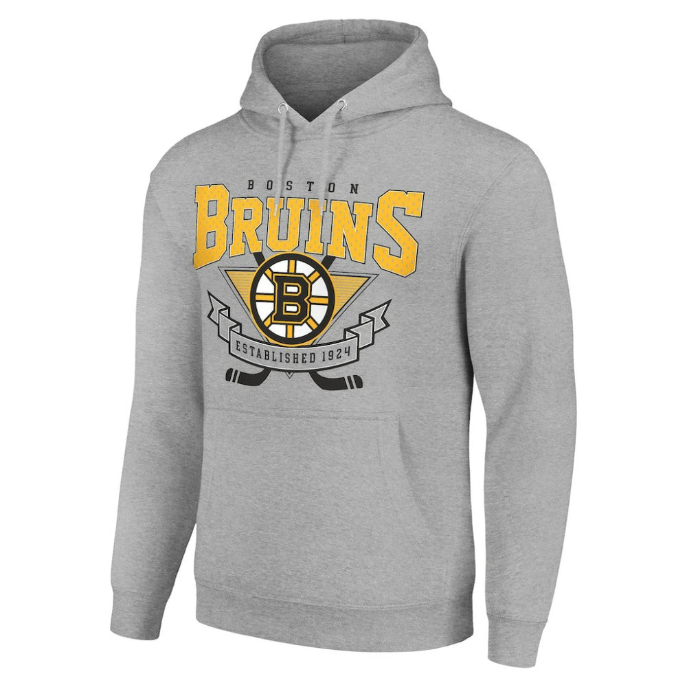 NHL Boston Bruins Starter Team Logo Graphic Fleece Tri-Blend Pullover Hoodie
