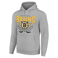 NHL Boston Bruins Starter Team Logo Graphic Fleece Tri-Blend Pullover Hoodie