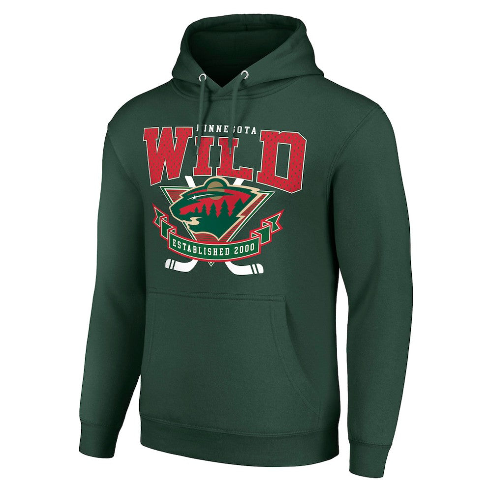 NHL Minnesota Wild Starter Team Logo Graphic Fleece Tri-Blend Pullover Hoodie