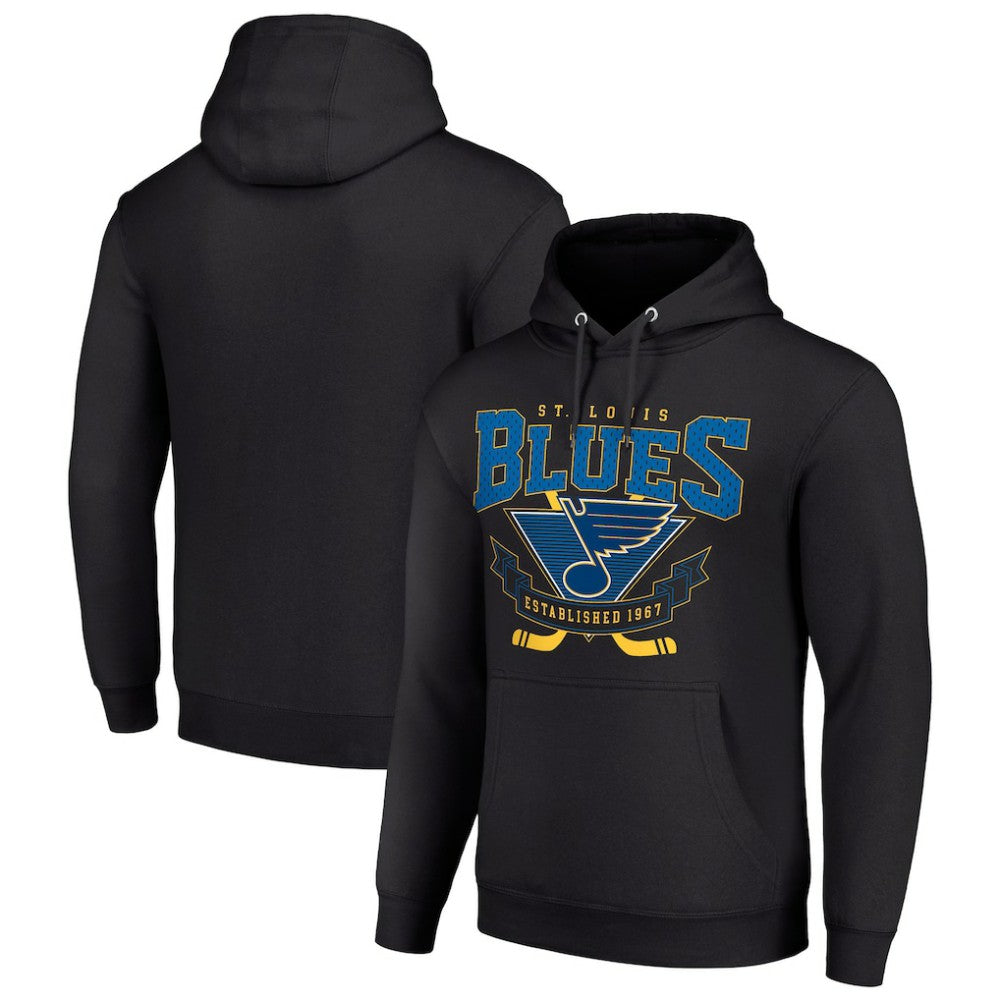 NHL St. Louis Blues Starter Team Logo Graphic Fleece Tri-Blend Pullover Hoodie