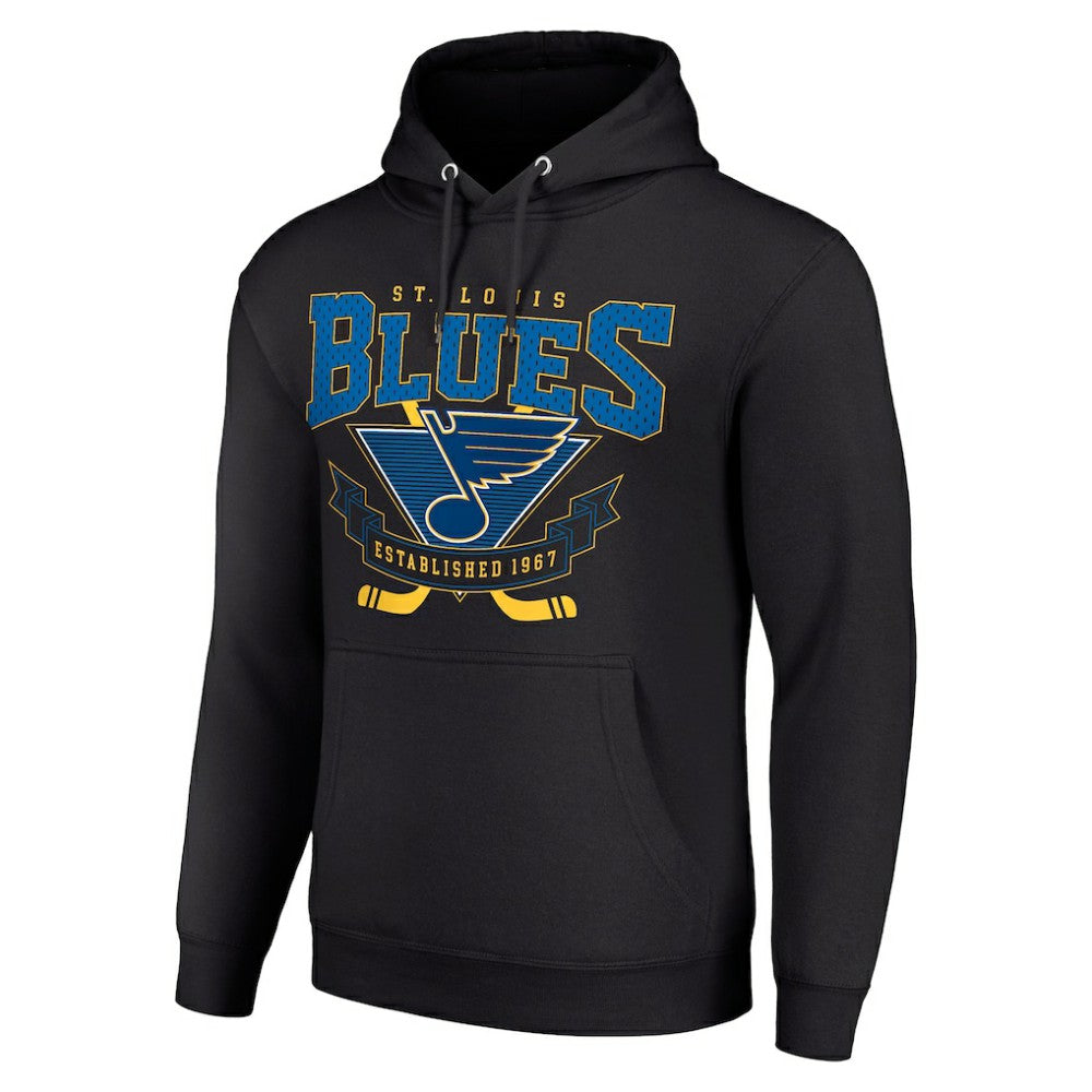NHL St. Louis Blues Starter Team Logo Graphic Fleece Tri-Blend Pullover Hoodie