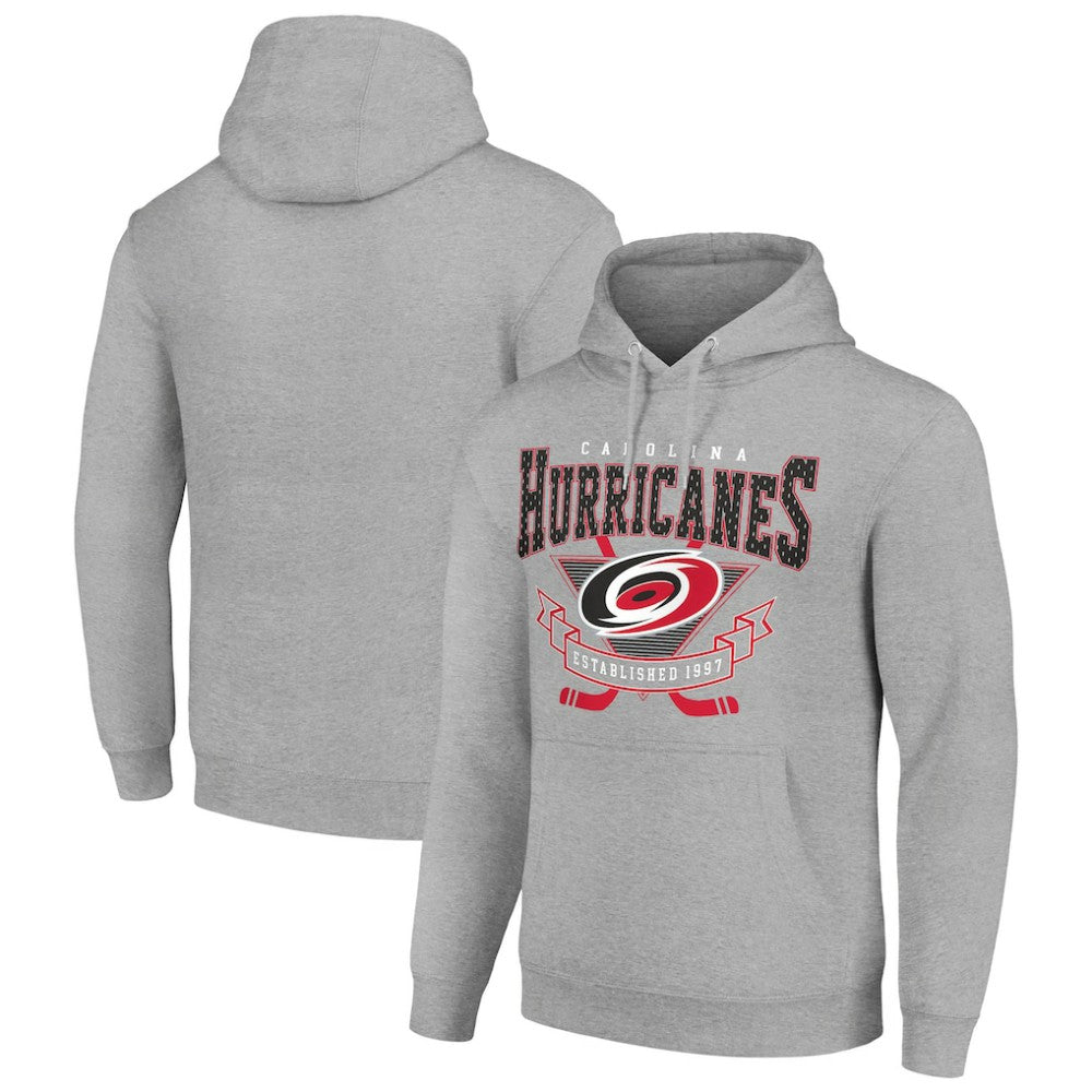 NHL Carolina Hurricanes Starter Team Logo Graphic Fleece Tri-Blend Pullover Hoodie