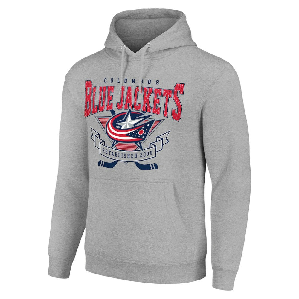 NHL Columbus Blue Jackets Starter Team Logo Graphic Fleece Tri-Blend Pullover Hoodie