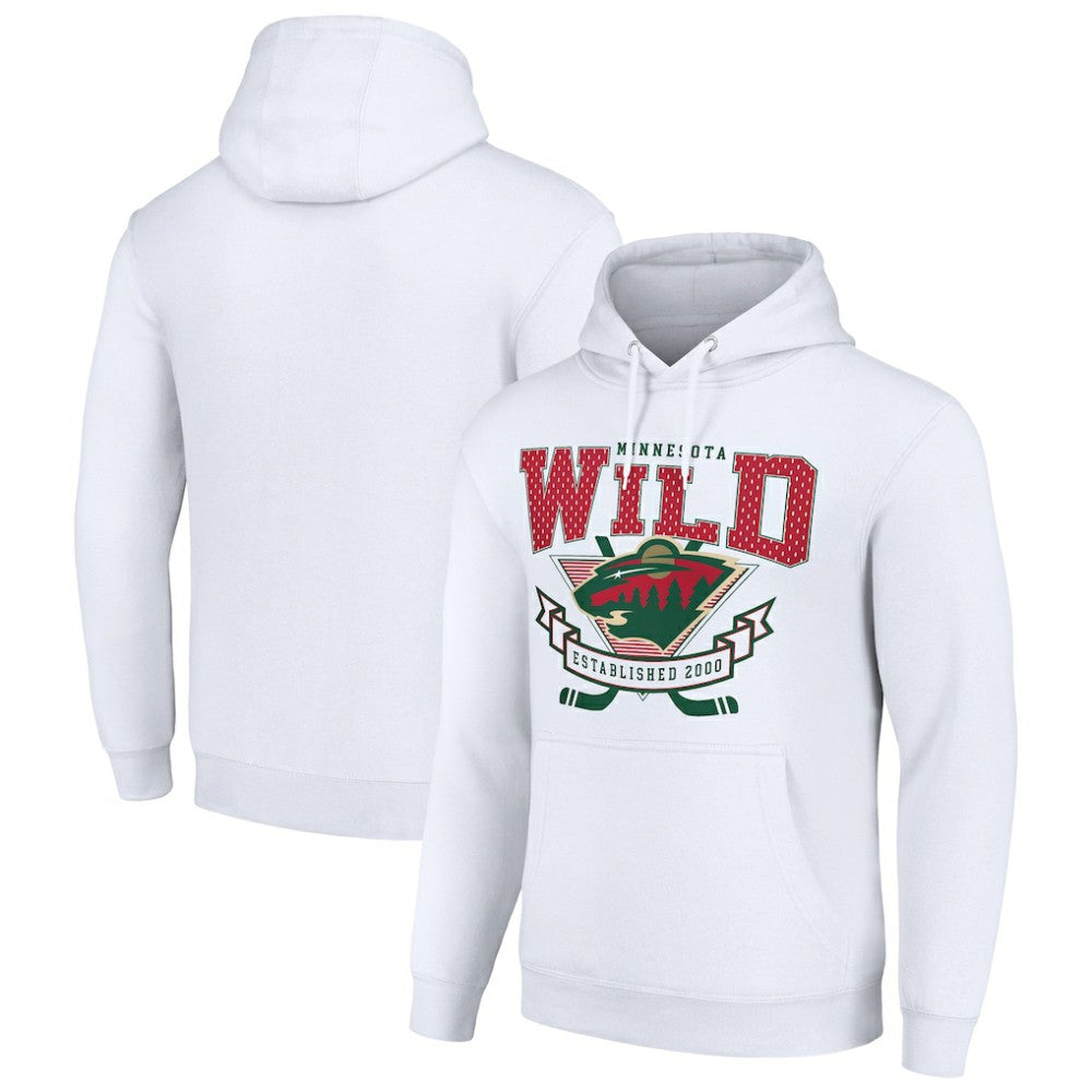NHL Minnesota Wild Starter Team Logo Graphic Fleece Tri-Blend Pullover Hoodie
