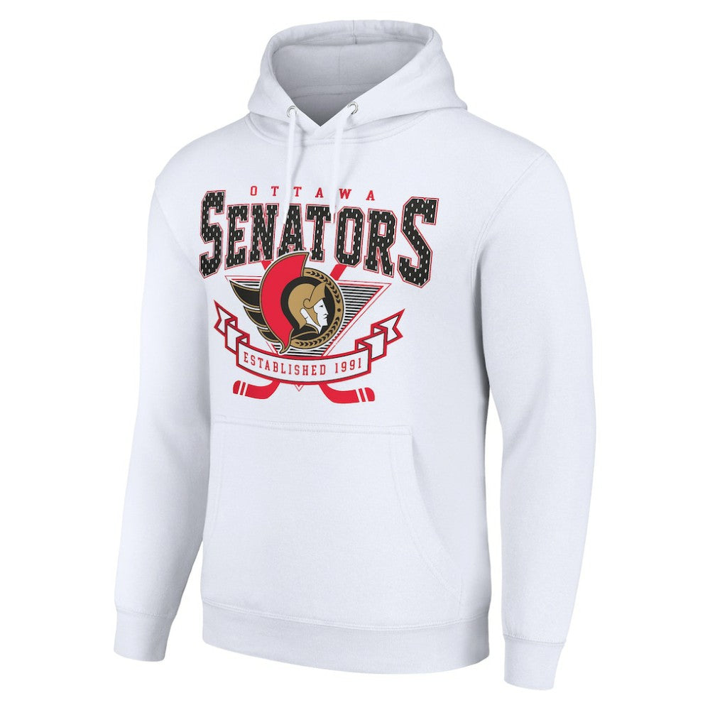 NHL Ottawa Senators Starter Team Logo Graphic Fleece Tri-Blend Pullover Hoodie