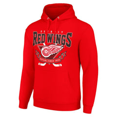 NHL Detroit Red Wings Starter Team Logo Graphic Fleece Tri-Blend Pullover Hoodie