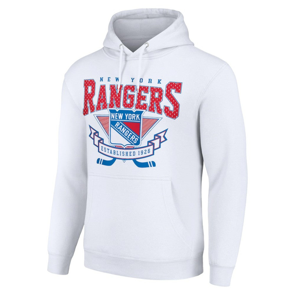 NHL New York Rangers Starter Team Logo Graphic Fleece Tri-Blend Pullover Hoodie