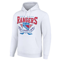 NHL New York Rangers Starter Team Logo Graphic Fleece Tri-Blend Pullover Hoodie