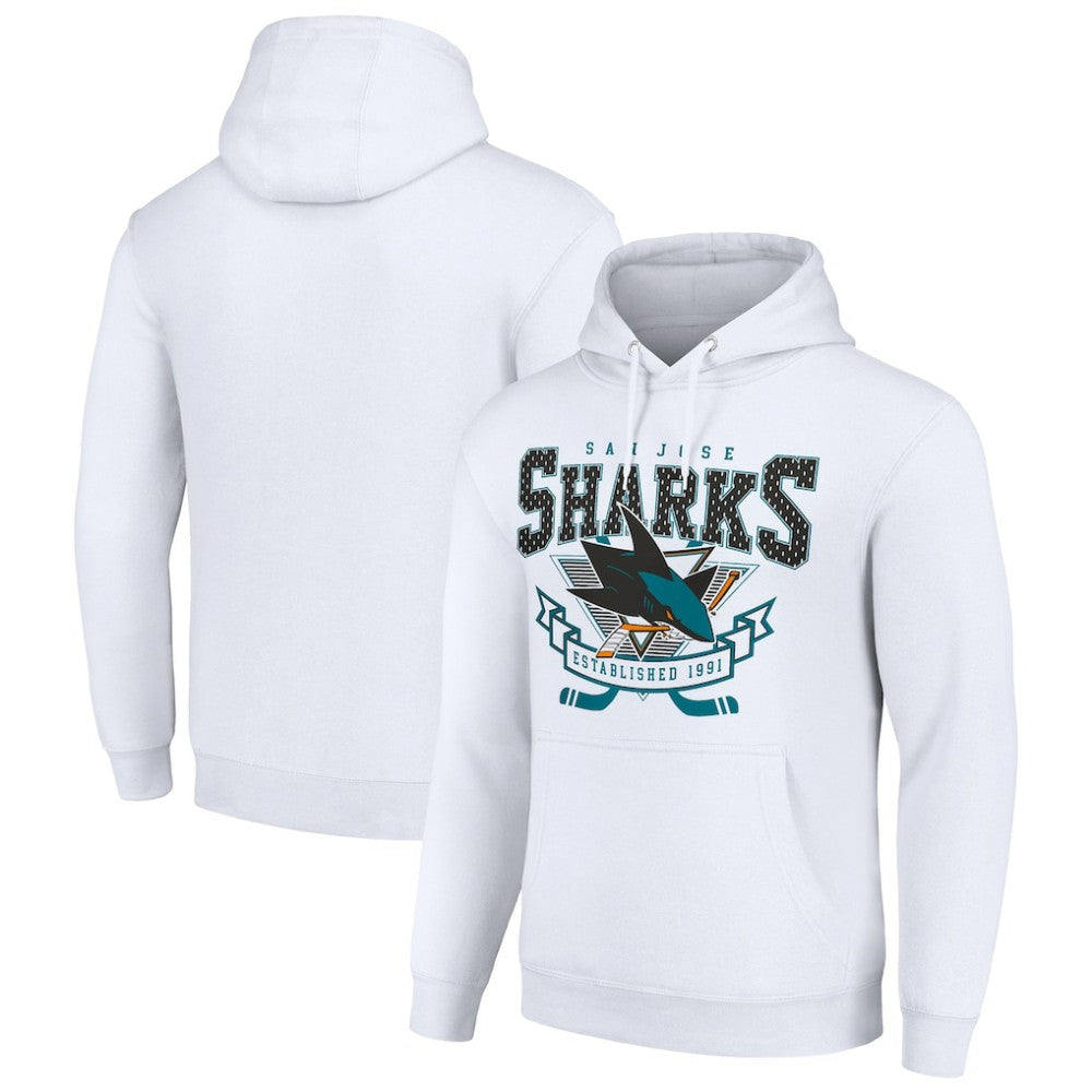 NHL San Jose Sharks Starter Team Logo Graphic Fleece Tri-Blend Pullover Hoodie