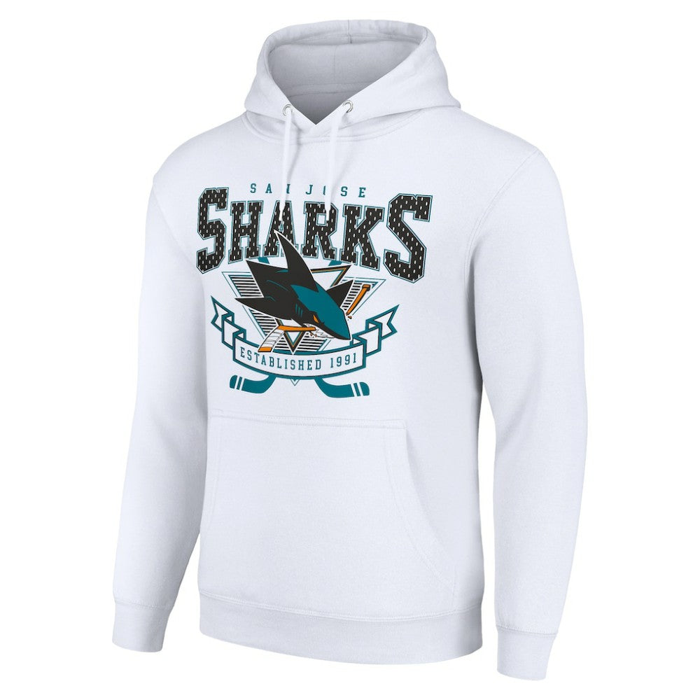 NHL San Jose Sharks Starter Team Logo Graphic Fleece Tri-Blend Pullover Hoodie