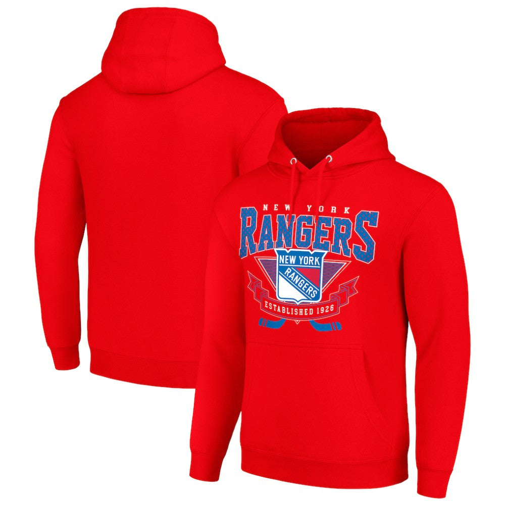 NHL New York Rangers Starter Team Logo Graphic Fleece Tri-Blend Pullover Hoodie