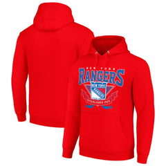 NHL New York Rangers Starter Team Logo Graphic Fleece Tri-Blend Pullover Hoodie
