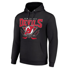 NHL New Jersey Devils Starter Team Logo Graphic Fleece Tri-Blend Pullover Hoodie