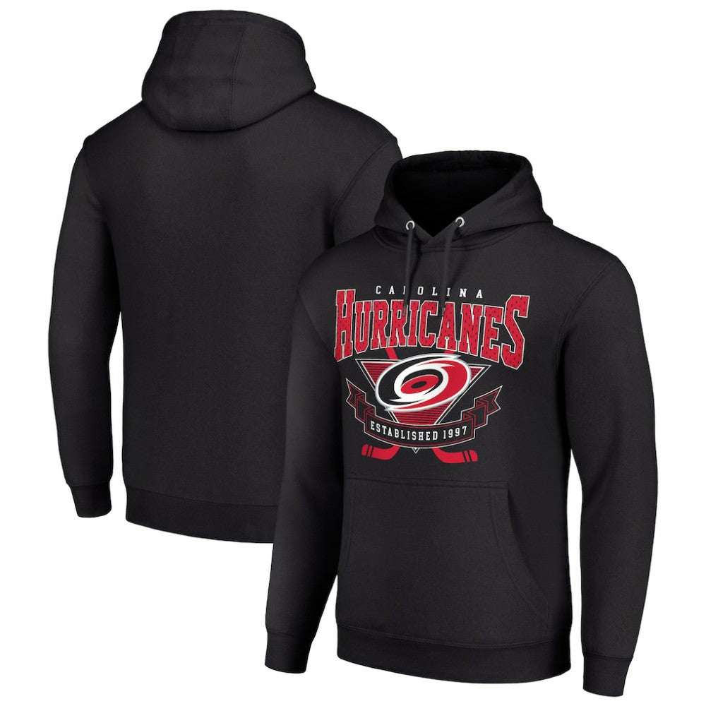 NHL Carolina Hurricanes Starter Team Logo Graphic Fleece Tri-Blend Pullover Hoodie