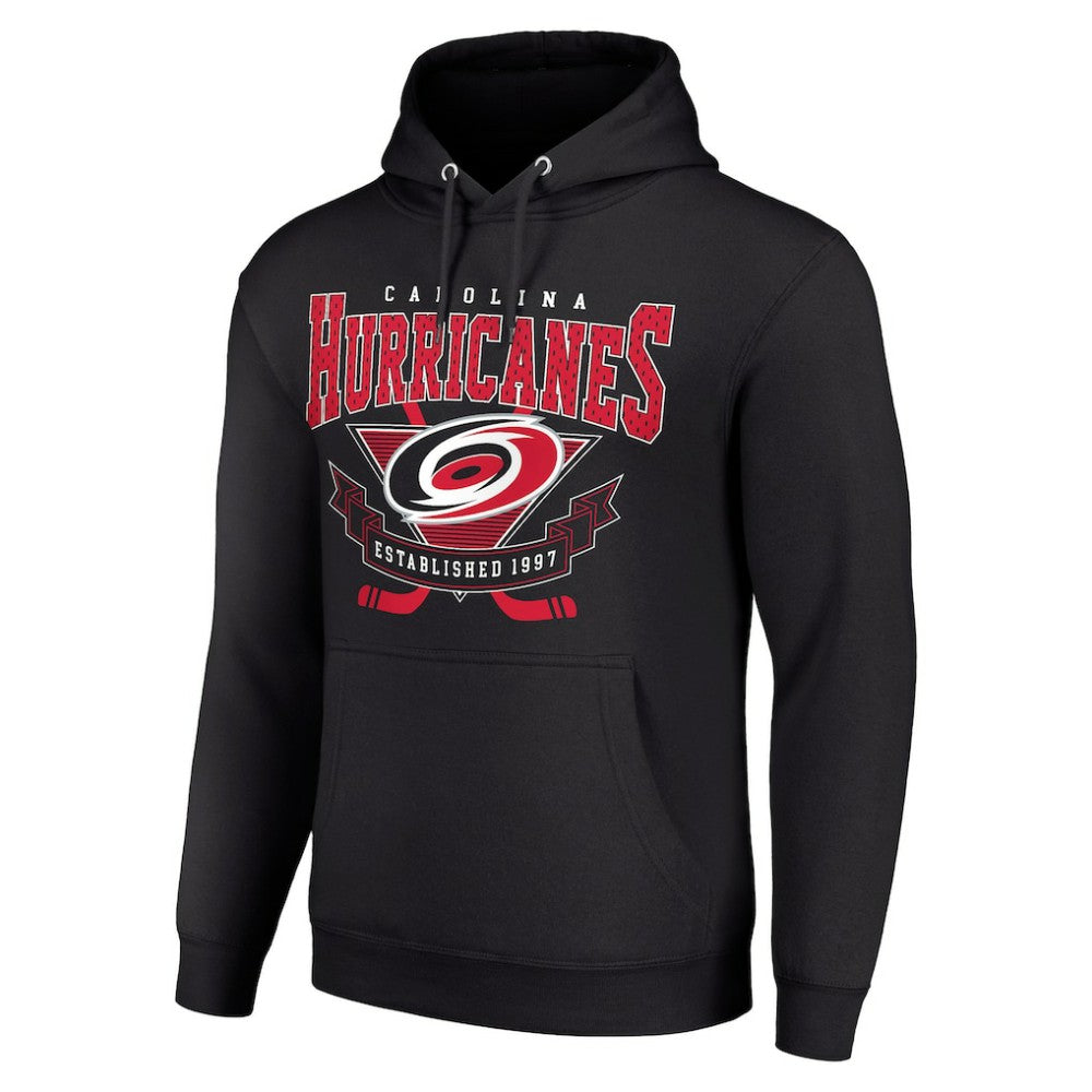 NHL Carolina Hurricanes Starter Team Logo Graphic Fleece Tri-Blend Pullover Hoodie