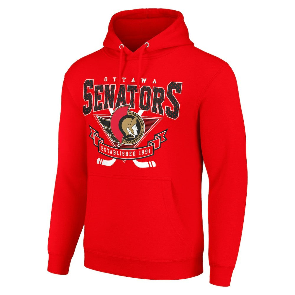 NHL Ottawa Senators Starter Team Logo Graphic Fleece Tri-Blend Pullover Hoodie