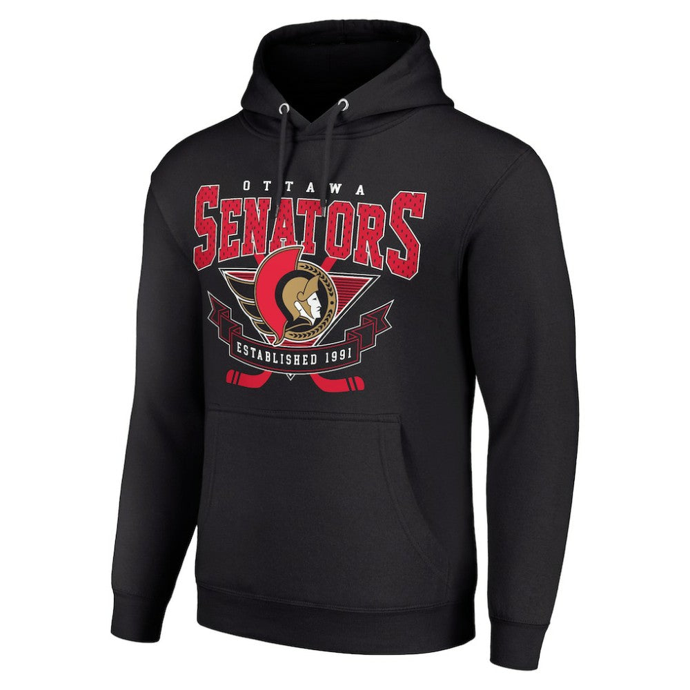 NHL Ottawa Senators Starter Team Logo Graphic Fleece Tri-Blend Pullover Hoodie
