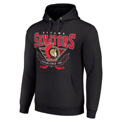 NHL Ottawa Senators Starter Team Logo Graphic Fleece Tri-Blend Pullover Hoodie