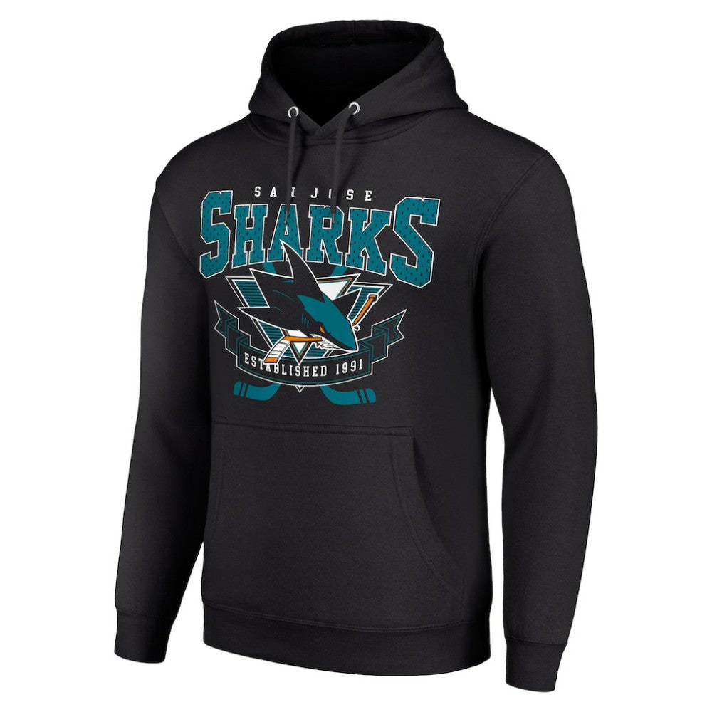 NHL San Jose Sharks Starter Team Logo Graphic Fleece Tri-Blend Pullover Hoodie