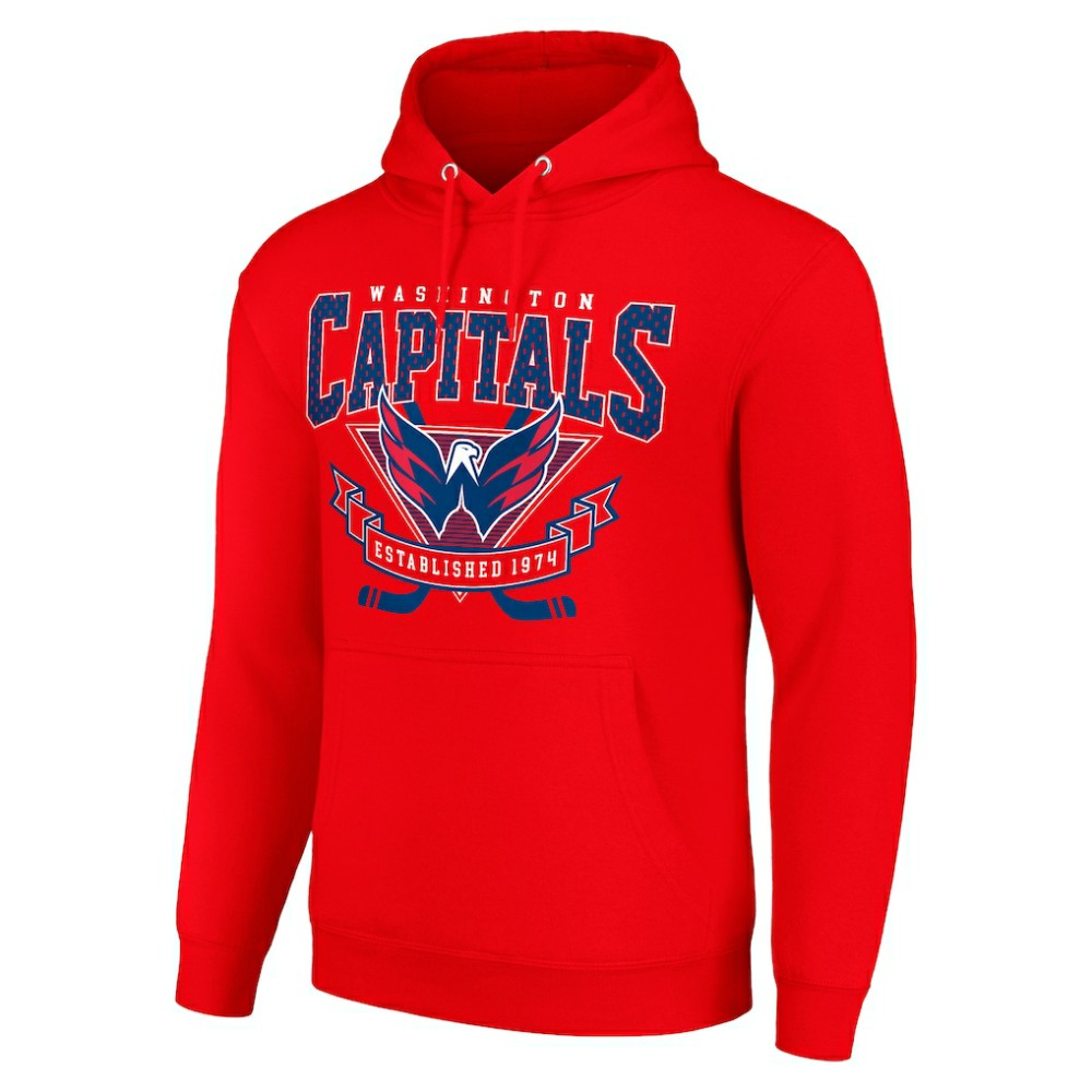 NHL Washington Capitals Starter Team Logo Graphic Fleece Tri-Blend Pullover Hoodie