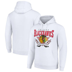 NHL Chicago Blackhawks Starter Team Logo Graphic Fleece Tri-Blend Pullover Hoodie