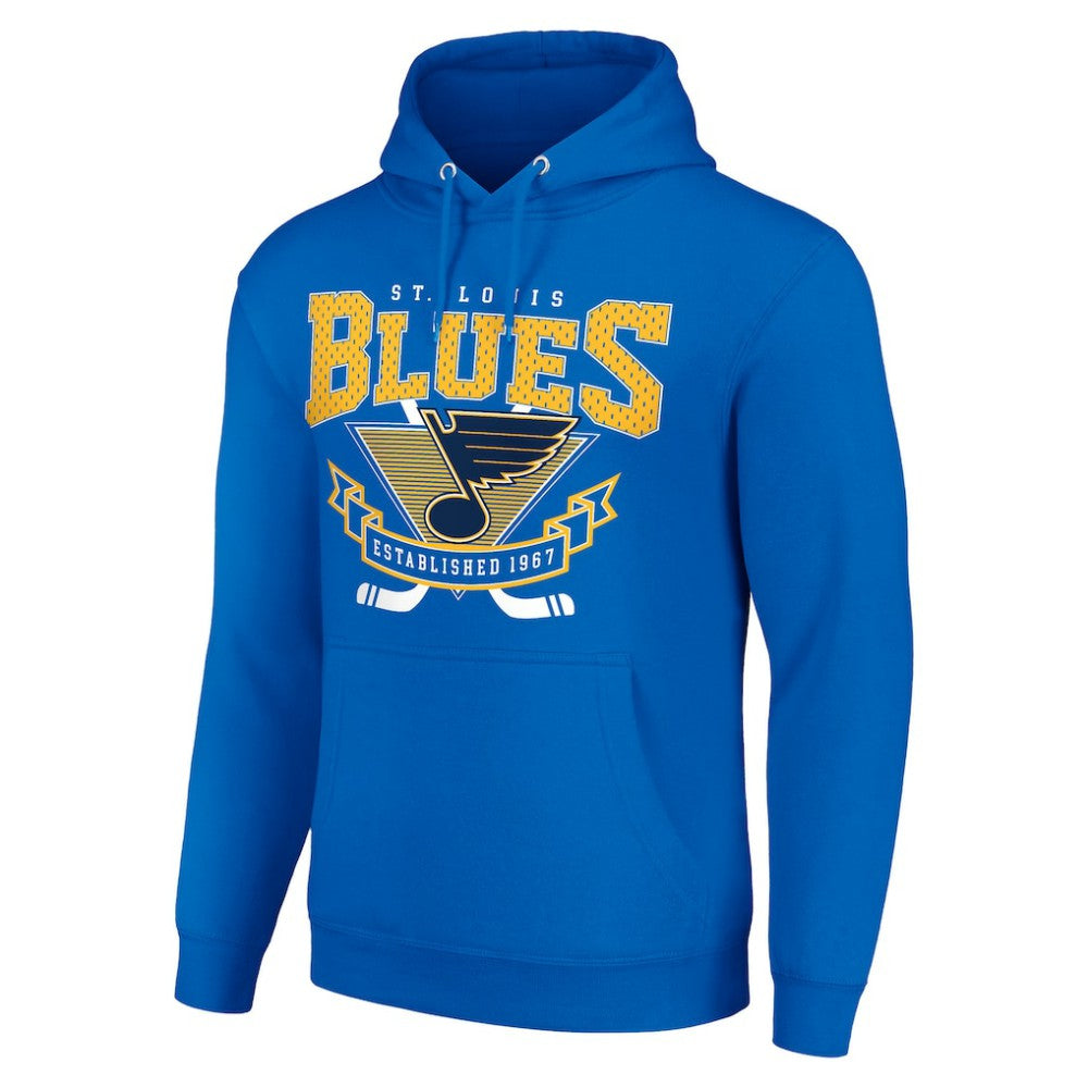 NHL St. Louis Blues Starter Team Logo Graphic Fleece Tri-Blend Pullover Hoodie