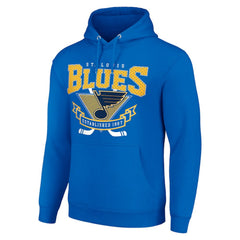 NHL St. Louis Blues Starter Team Logo Graphic Fleece Tri-Blend Pullover Hoodie