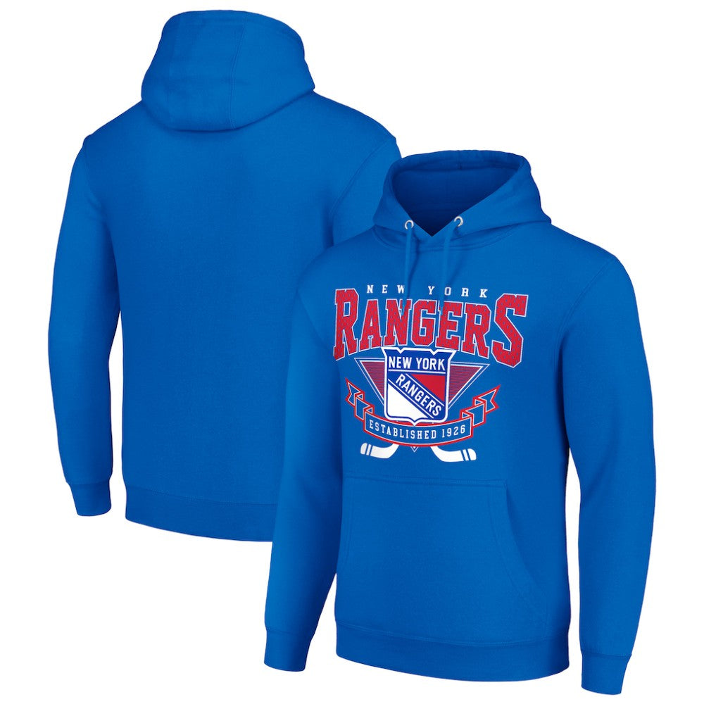 NHL New York Rangers Starter Team Logo Graphic Fleece Tri-Blend Pullover Hoodie