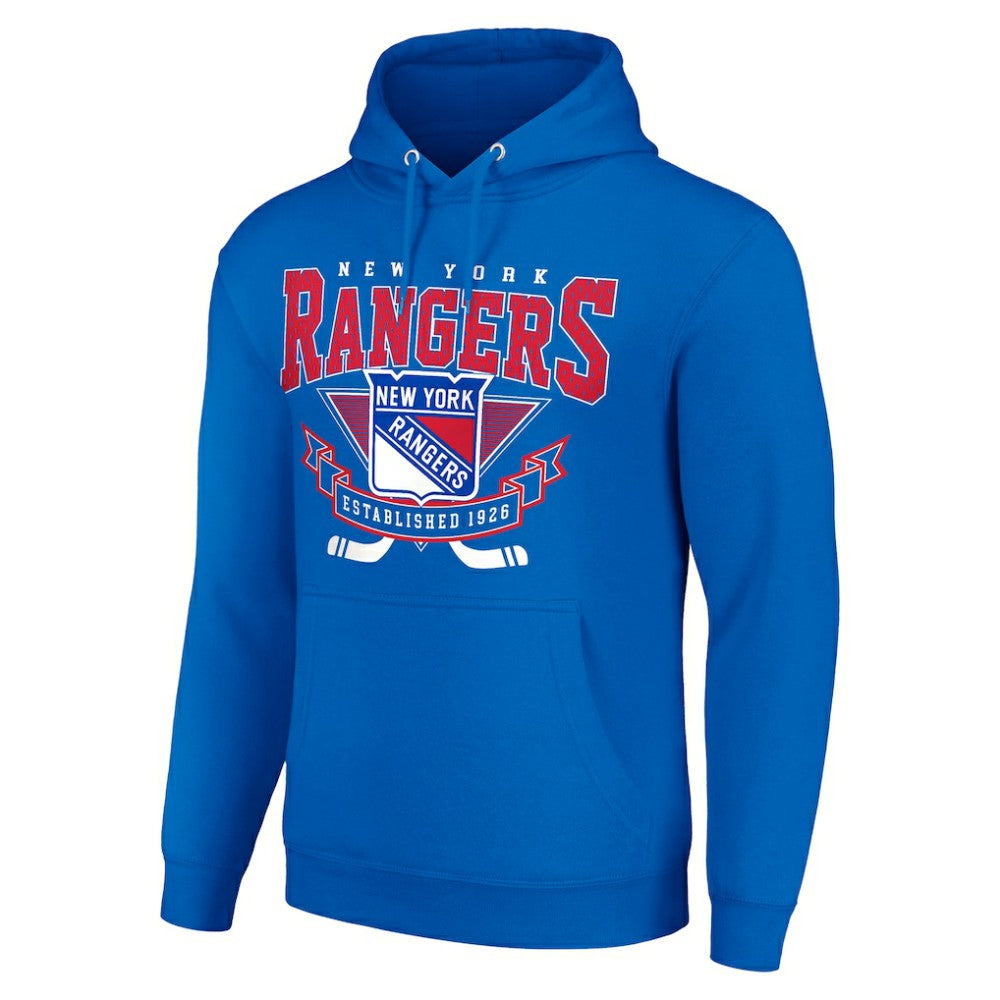 NHL New York Rangers Starter Team Logo Graphic Fleece Tri-Blend Pullover Hoodie
