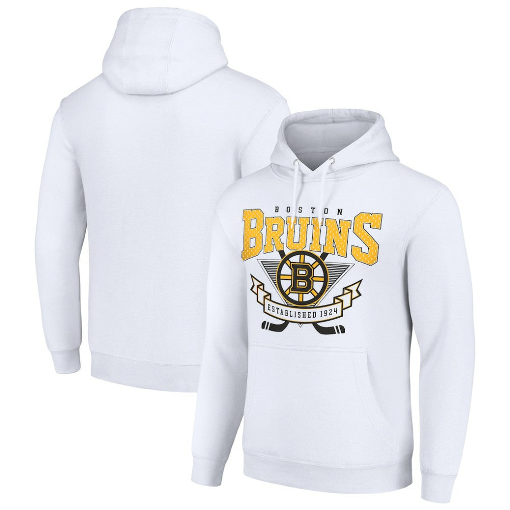 NHL Boston Bruins Starter Team Logo Graphic Fleece Tri-Blend Pullover Hoodie
