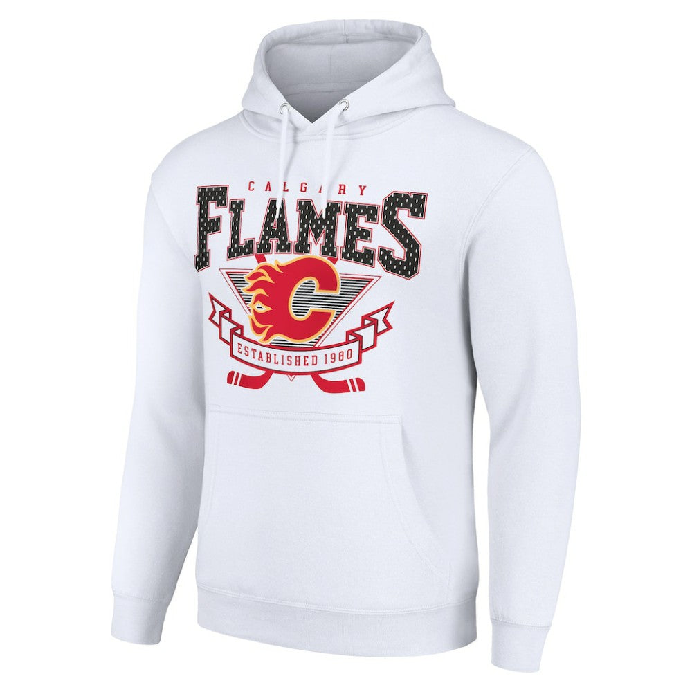 NHL Calgary Flames Starter Team Logo Graphic Fleece Tri-Blend Pullover Hoodie