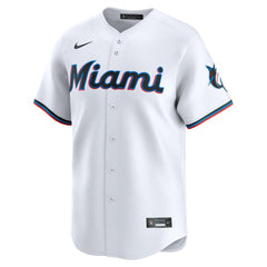 White Miami Marlins Nike #1 Dad Home Limited Jersey