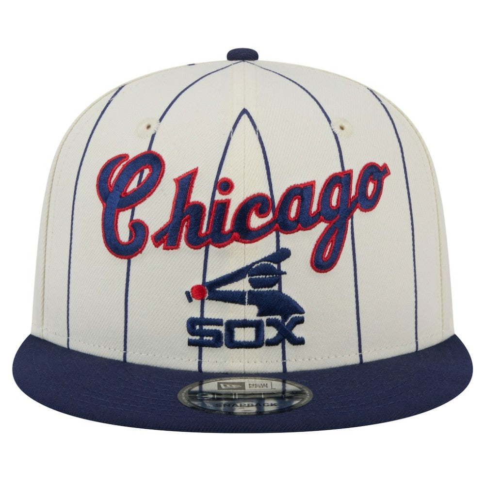 Cream Chicago White Sox New Era Jersey Pinstripe 9FIFTY Snapback Hat