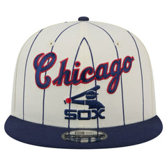Cream Chicago White Sox New Era Jersey Pinstripe 9FIFTY Snapback Hat